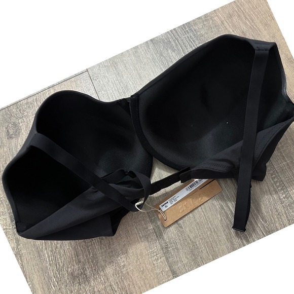 Skims Fits Everybody T-Shirt Bra Onyx Black Underwire Molded Cup 36DDD NWT - Picture 2 of 6
